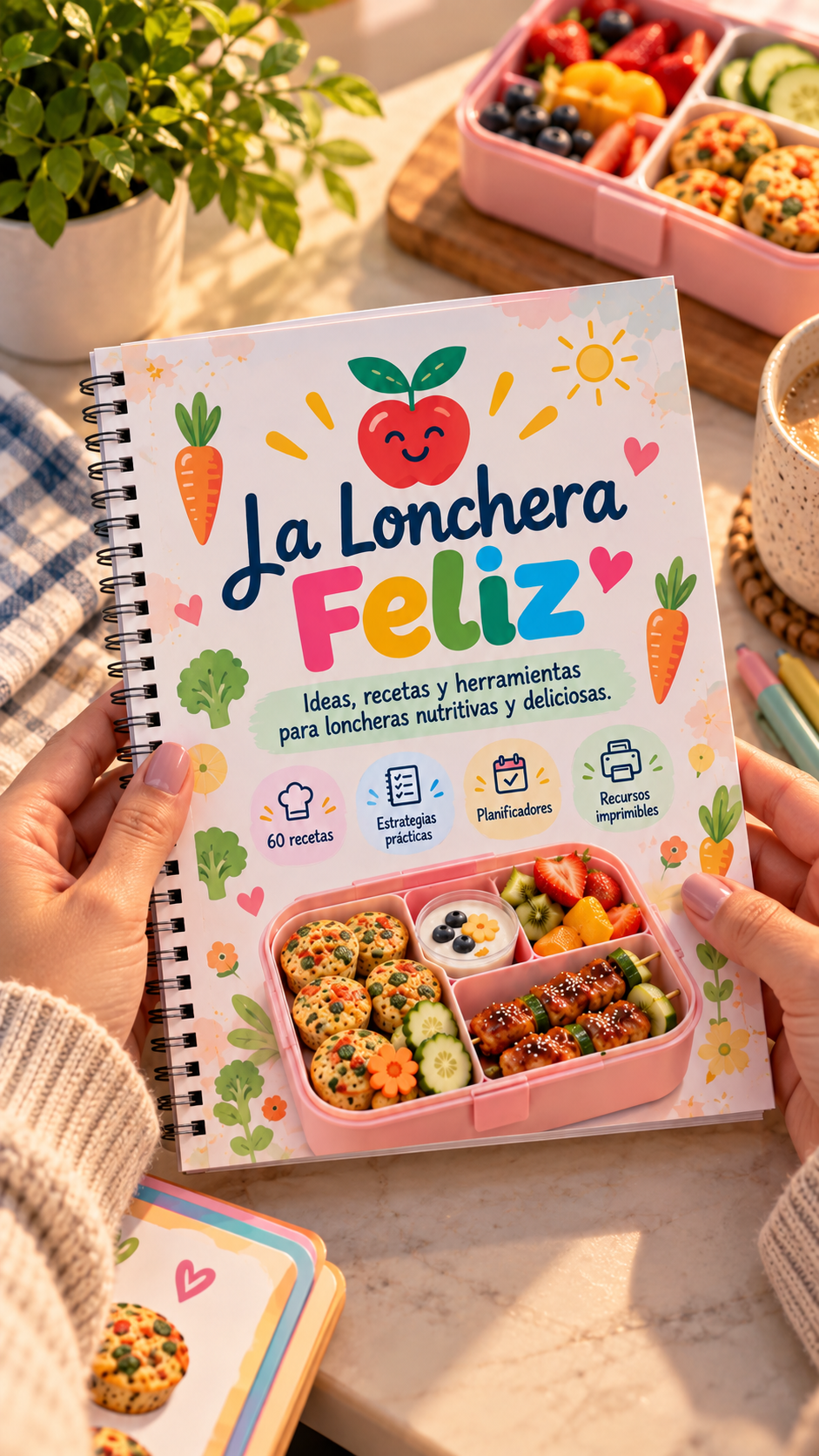 Producto real La Lonchera Feliz con guía, recetas, estrategias, planificadores y recursos imprimibles